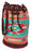Taos Bucket Bag in design 'F' with teal and brown