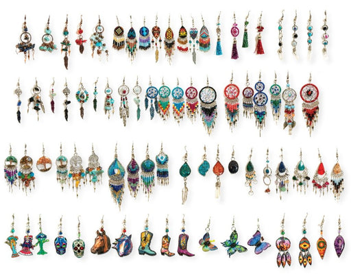 <font color="red">BACK IN STOCK!!</font> 24 Pair Earring Assortment, Only $3.25 ea!
