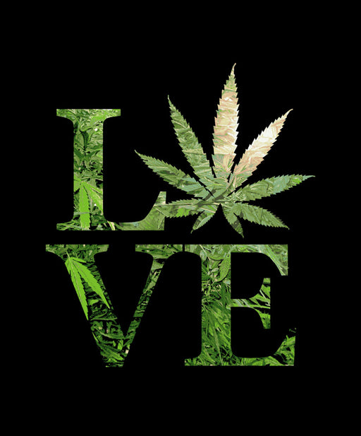 Plush Pictorial Queen-Size Blanket - Love Weed