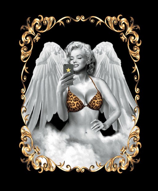 Plush Pictorial Queen-Size Blanket - Selfie Angel
