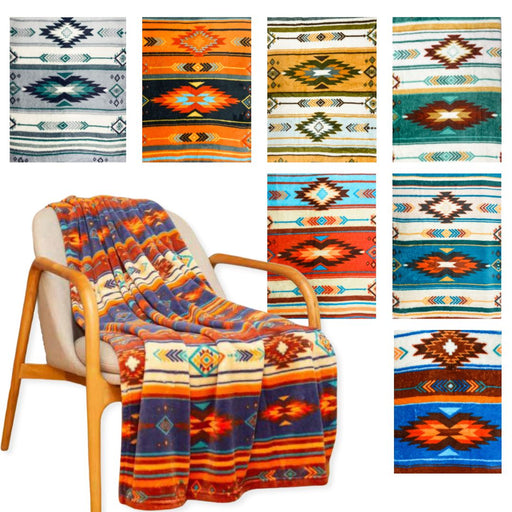 <FONT COLOR="RED">NEW!</FONT>  6 PACK Pow Wow Throw Blanket Bonanza! $7.90 ea.