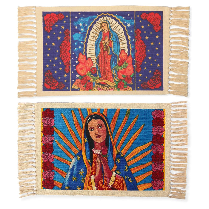 24 PACK assorted Virgen de Guadalupe designed table mats.