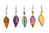 Hippie style feather shaped earrings