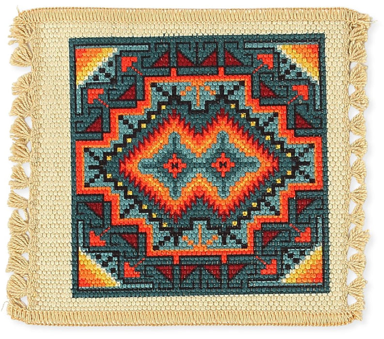Digitally printed coaster in colorful southwest-style design #408