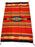 Handwoven Cantina Throw Rug in red, yellow, and turquoise. Southwest design