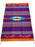 Handwoven Cantina Throw Rug 4' x 6' in purple, orange, and teal. Southwest design