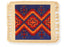 Southwest Geometric designed Table Coaster in royal blue, red, and orange