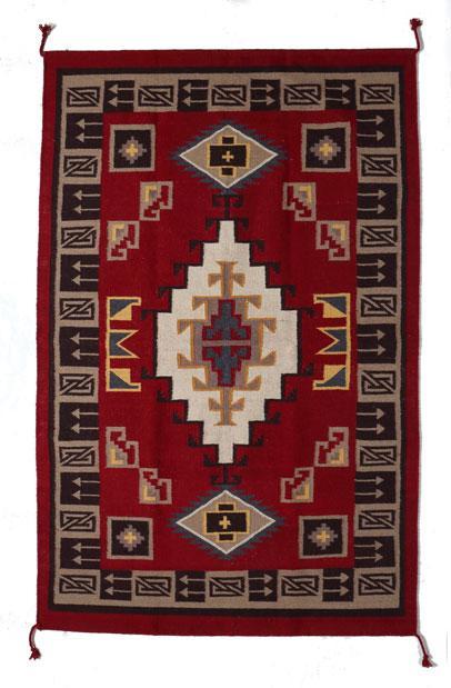 6'x9' Hand Woven Wool Trading Post Rug 789A