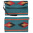 Wool Wristlet Purse with removeable strap in turquoise color.