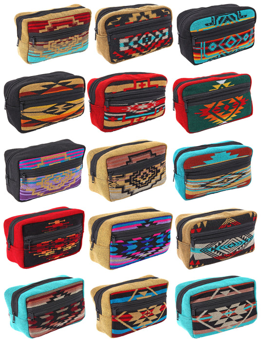 Southwest Travel Pouches/dopp bag in an assortment of designs and colors.