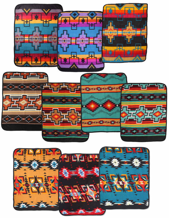 12 Pack Southwest Fleece Baby Blankets! Only $5.00 each!