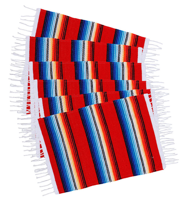 24 PACK Red Serape Table Mats, Only $1.40 ea.