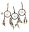 24 pack all-leather 3 inch dream catchers in natural colors.