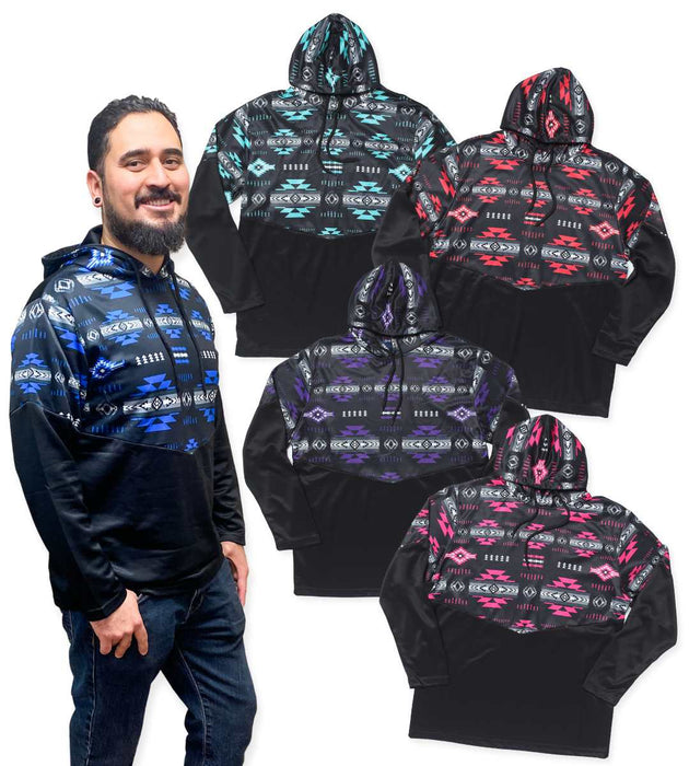 <font color="red">NEW!</font>  6 Pack Traditional Southwest Hoodie Pullovers! Only $16.90 ea.!