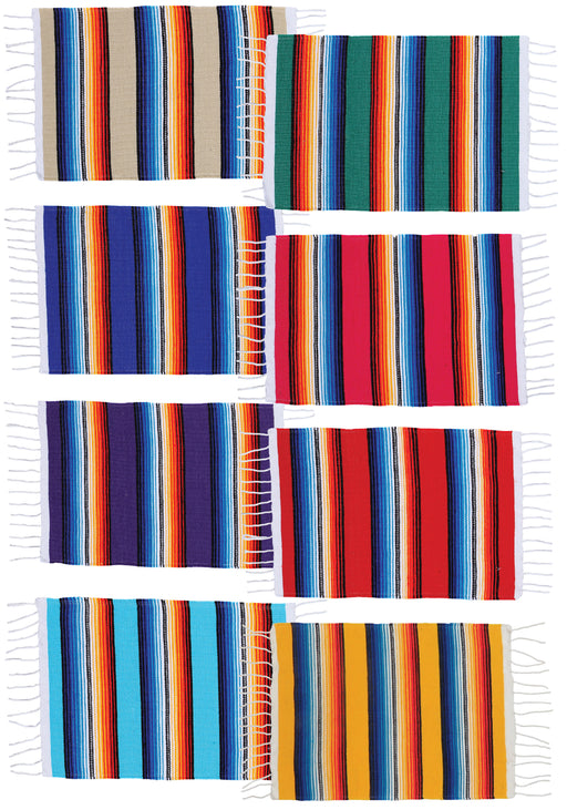 Colorful Mexican Style Serape Placemats from El Paso Saddleblanket Company