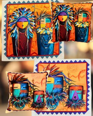 <font color="red">CLOSEOUT !!!</font> 8 Pack Digital Print Kachina Pillow Covers!