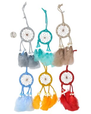 12- Assorted 2" Colored Dream Catchers!