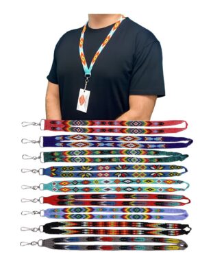 12 Pack Assorted Native Style Bead Lanyards!