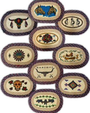 New !!!  </font>20 Assorted Braided Jute Table Mats.