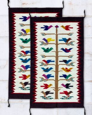 2 Handwoven 27"x 44" Tree of Life Weavings!