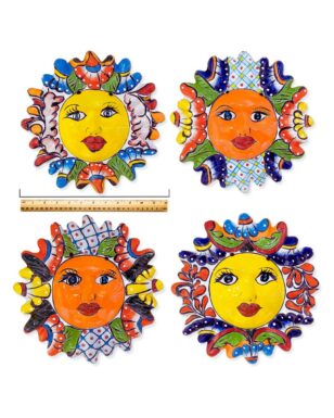 3 Pack Talavera-Style Sun Wall Décor.