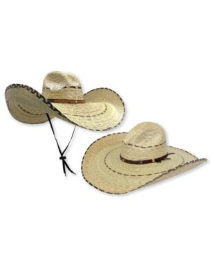 4 PACK Wide Brimmed "Natural" Straw Sun Blocker Hats!