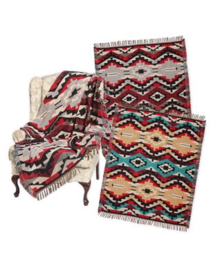4 Pack Cotton Accent Throws Design #12!