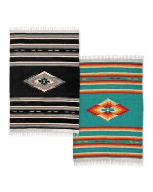 4 Pack La Paz Blankets, Teal & Black!
