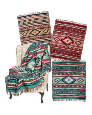 6 Pack Cotton Accent Throws, Design #13!
