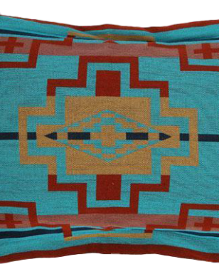 PILLOW SHAM 7031 - Teal, Tan