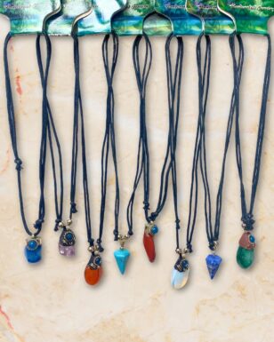 12 Beautiful Assorted Stone Necklaces.