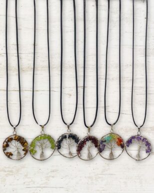 12 Pack Silver Plated Tree of Life Necklace.
