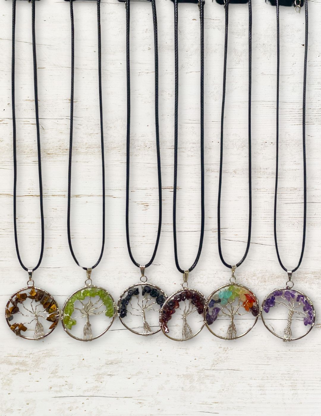 12 Pack Silver Plated Tree of Life Necklace.