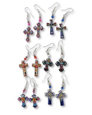 Acrylic Cross Earrings