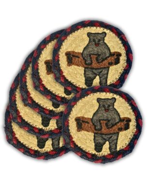 6pk Braided Jute Coasters<br>Design #1