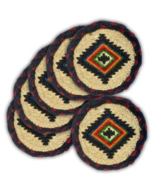 6pk Braided Jute Coasters<br> Design #20