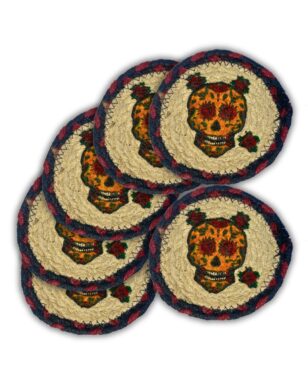 6pk Braided Jute Coasters<br>Design #47