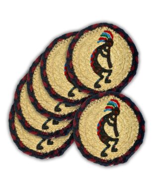 6pk Braided Jute Coasters<br>Design #4