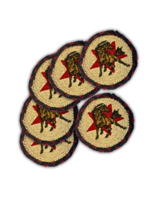 6pk Braided Jute Coasters<br>Design #8