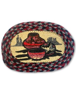 Braided Jute Oval Trivets, Design #40