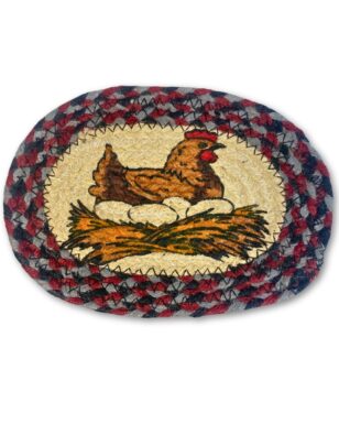 Braided Jute Oval Trivets, Design #5