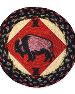 Braided Jute Round Trivets, Design #11