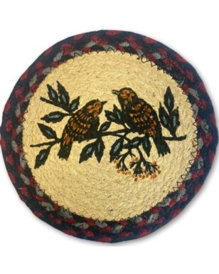 Braided Jute Round Trivets, Design #15