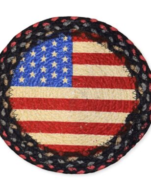 Braided Jute Round Trivets, Design #18
