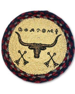 Braided Jute Round Trivets, Design #23