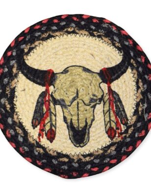 Braided Jute Round Trivets, Design #30