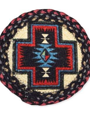 Braided Jute Round Trivets, Design #31