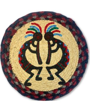 Braided Jute Round Trivets, Design #4