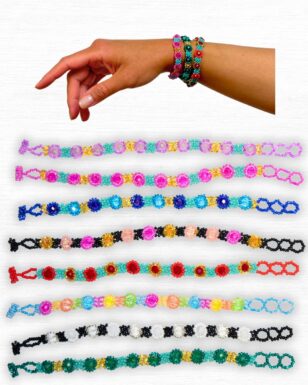 12 Pack Beaded Daisy Bracelets