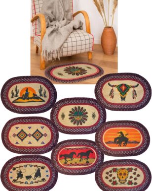 10 Pack Braided Jute Floor Rugs!
